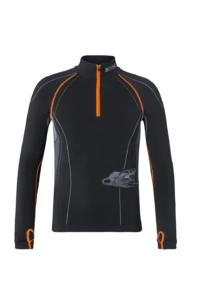 T-shirt, manches longues, ADVANCE, taille S, noir