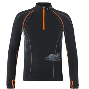 T-shirt, manches longues, ADVANCE, taille M, noir