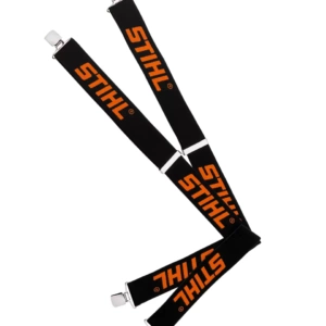 Bretelles, 130 cm, noir/orange, 110 cm, avec clips en métal