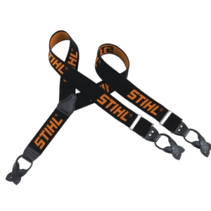 Bretelles, 110 cm, noir/orange, à boutonner